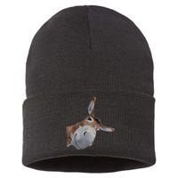 Peachbruh Funny Donkey Art Donkey Head Smile Eagerlys Sustainable Knit Beanie