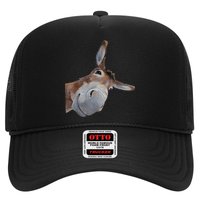 Peachbruh Funny Donkey Art Donkey Head Smile Eagerlys Hat