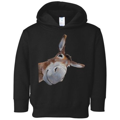 Peachbruh Funny Donkey Art Donkey Head Smile Eagerlys Toddler Hoodie