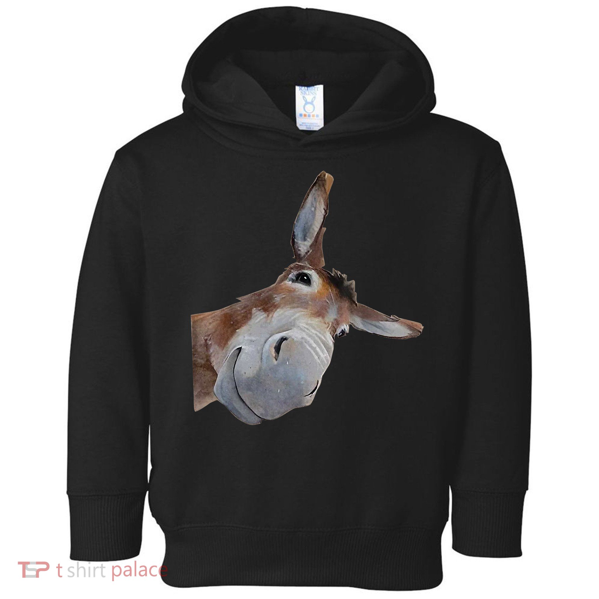 Peachbruh Funny Donkey Art Donkey Head Smile Eagerlys Toddler Hoodie