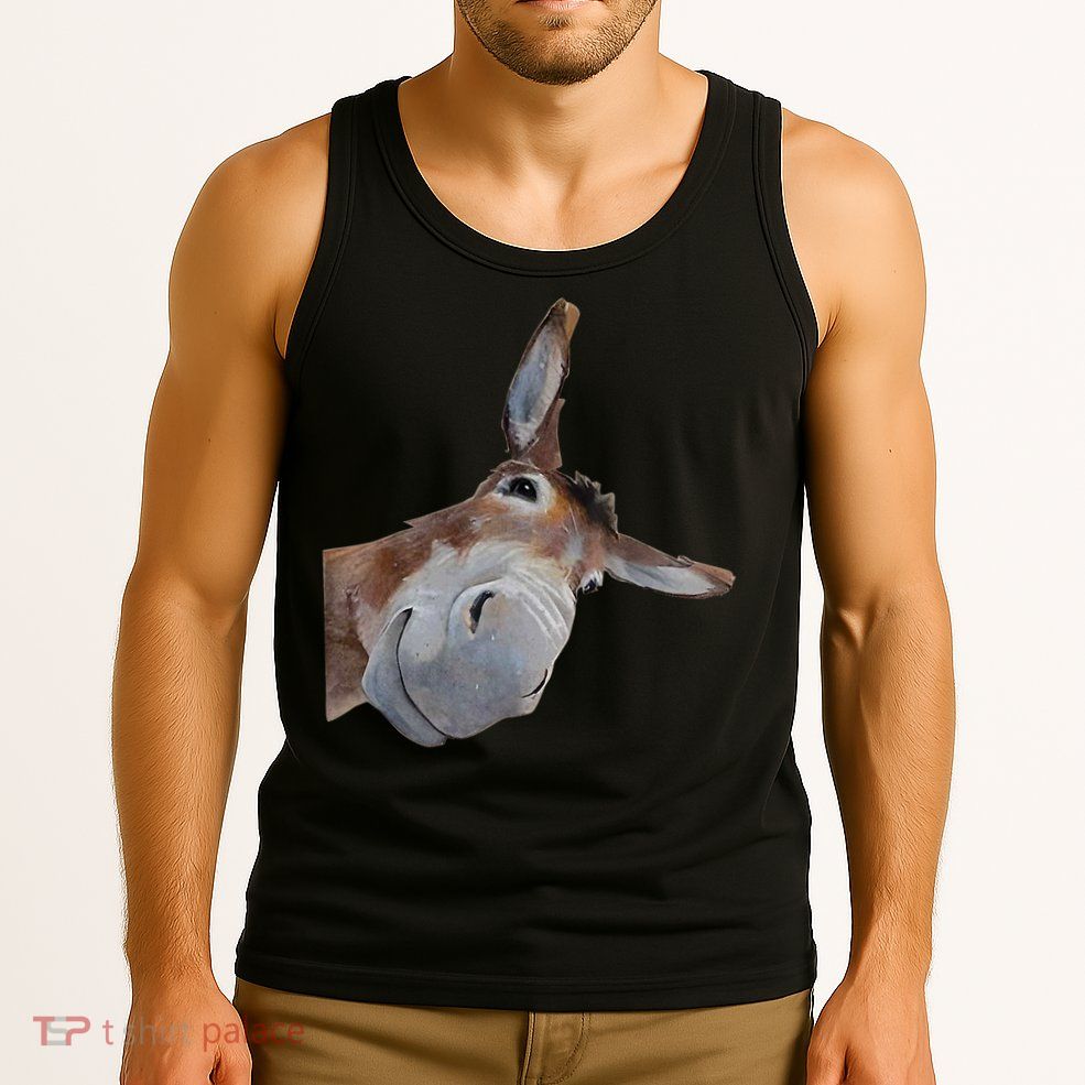 Peachbruh Funny Donkey Art Donkey Head Smile Eagerlys Tank Top