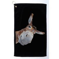 Peachbruh Funny Donkey Art Donkey Head Smile Eagerlys Golf Towel