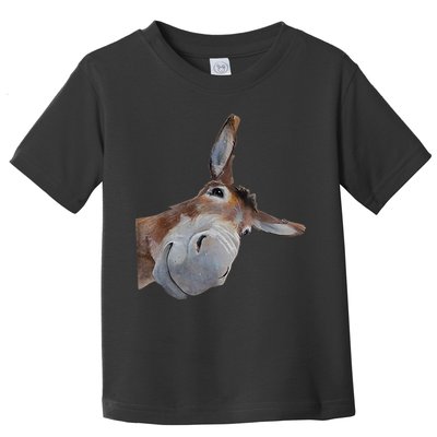 Peachbruh Funny Donkey Art Donkey Head Smile Eagerlys Toddler T-Shirt