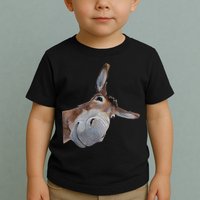 Peachbruh Funny Donkey Art Donkey Head Smile Eagerlys Toddler T-Shirt