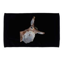 Peachbruh Funny Donkey Art Donkey Head Smile Eagerlys Microfiber Hand Towel