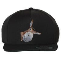 Peachbruh Funny Donkey Art Donkey Head Smile Eagerlys Wool Snapback Cap