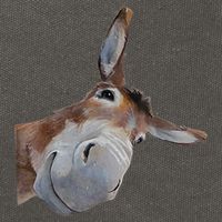 Peachbruh Funny Donkey Art Donkey Head Smile Eagerlys Cotton Canvas Backpack