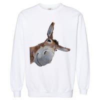Peachbruh Funny Donkey Art Donkey Head Smile Eagerlys Garment-Dyed Sweatshirt