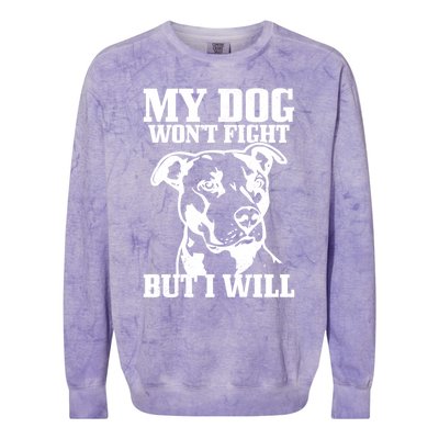 Pitbull Funny Dog Pitbull Mom Pitbull Dad Cute Gift Colorblast Crewneck Sweatshirt