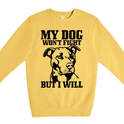 Pitbull Funny Dog Pitbull Mom Pitbull Dad Cute Gift Premium Crewneck Sweatshirt