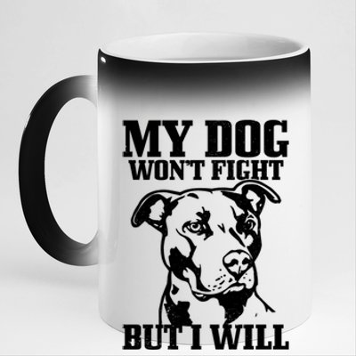 Pitbull Funny Dog Pitbull Mom Pitbull Dad Cute Gift 11oz Black Color Changing Mug