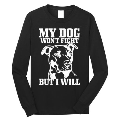 Pitbull Funny Dog Pitbull Mom Pitbull Dad Cute Gift Long Sleeve Shirt