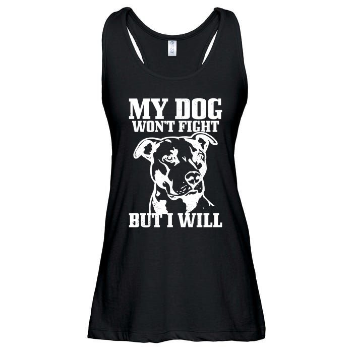 Pitbull Funny Dog Pitbull Mom Pitbull Dad Cute Gift Ladies Essential Flowy Tank