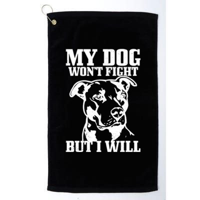 Pitbull Funny Dog Pitbull Mom Pitbull Dad Cute Gift Platinum Collection Golf Towel