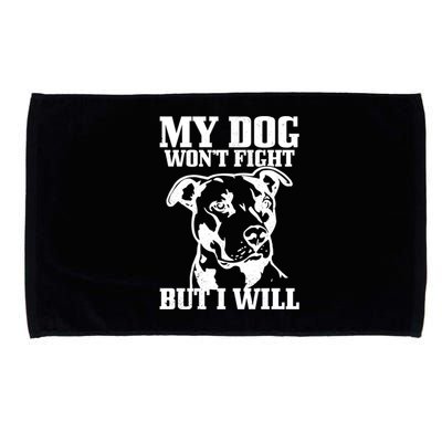 Pitbull Funny Dog Pitbull Mom Pitbull Dad Cute Gift Microfiber Hand Towel