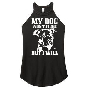 Pitbull Funny Dog Pitbull Mom Pitbull Dad Cute Gift Women's Perfect Tri Rocker Tank