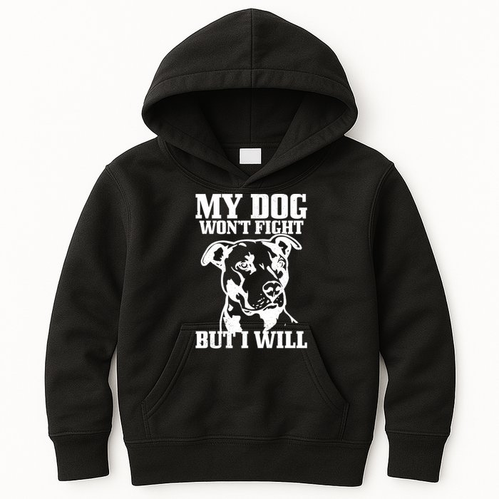 Pitbull Funny Dog Pitbull Mom Pitbull Dad Cute Gift Kids Hoodie