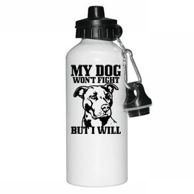 Pitbull Funny Dog Pitbull Mom Pitbull Dad Cute Gift Aluminum Water Bottle