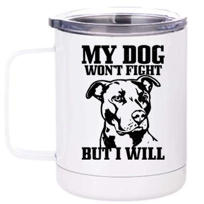 Pitbull Funny Dog Pitbull Mom Pitbull Dad Cute Gift 12 oz Stainless Steel Tumbler Cup