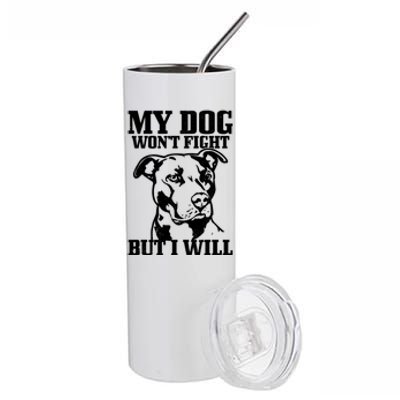 Pitbull Funny Dog Pitbull Mom Pitbull Dad Cute Gift Stainless Steel Tumbler