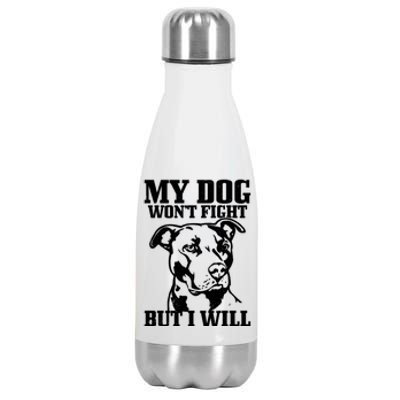 Pitbull Funny Dog Pitbull Mom Pitbull Dad Cute Gift Stainless Steel Insulated Water Bottle