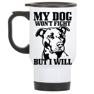 Pitbull Funny Dog Pitbull Mom Pitbull Dad Cute Gift Stainless Steel Travel Mug