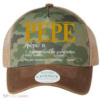 Pepe Fathers Day Gift Grandpa Definition Legacy Tie Dye Trucker Hat