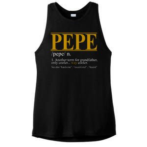 Pepe Fathers Day Gift Grandpa Definition Ladies PosiCharge Tri-Blend Wicking Tank