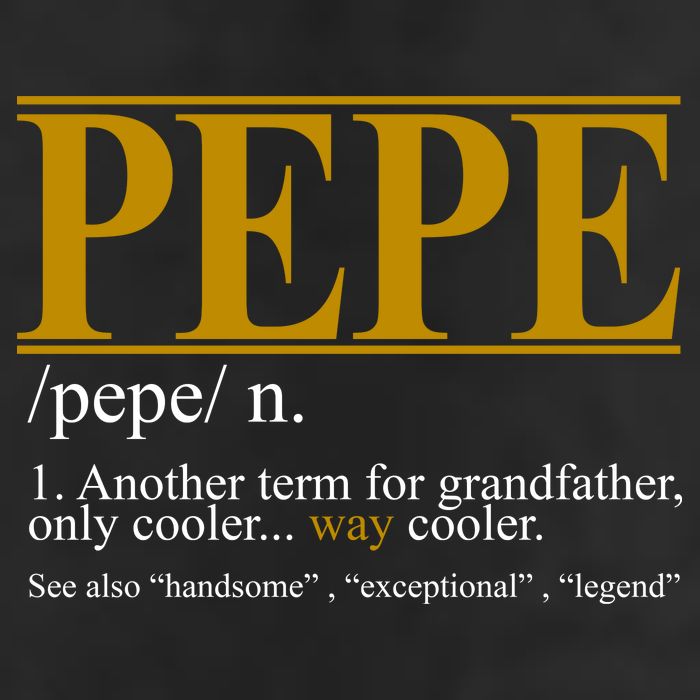 Pepe Fathers Day Gift Grandpa Definition Trucker Hat