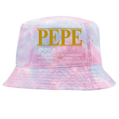 Pepe Fathers Day Gift Grandpa Definition Tie-Dyed Bucket Hat