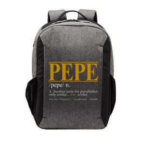 Pepe Fathers Day Gift Grandpa Definition Vector Backpack