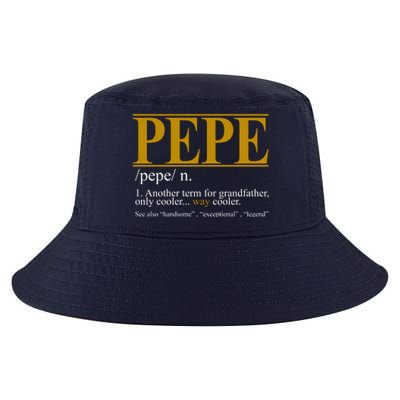 Pepe Fathers Day Gift Grandpa Definition Cool Comfort Performance Bucket Hat