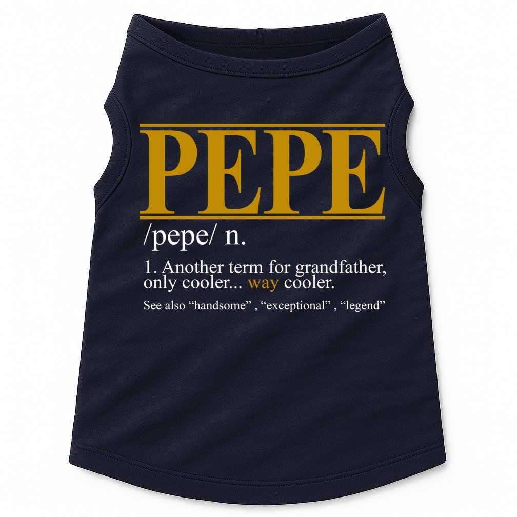Pepe Fathers Day Gift Grandpa Definition Doggie Tank