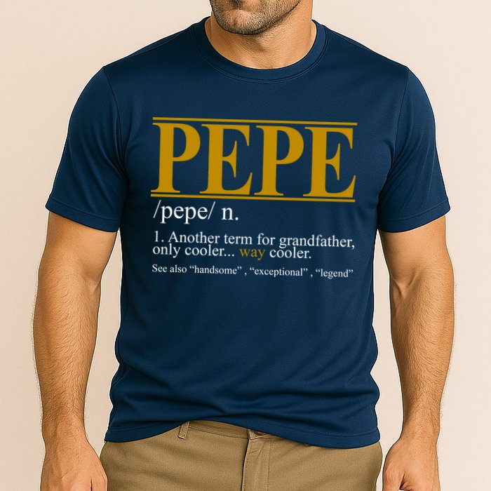 Pepe Fathers Day Gift Grandpa Definition Cooling Performance Crew T-Shirt