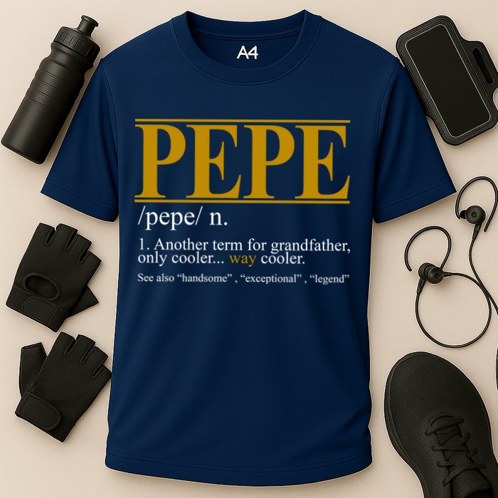 Pepe Fathers Day Gift Grandpa Definition Cooling Performance Crew T-Shirt