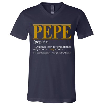 Pepe Fathers Day Gift Grandpa Definition V-Neck T-Shirt