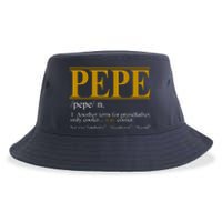 Pepe Fathers Day Gift Grandpa Definition Sustainable Bucket Hat