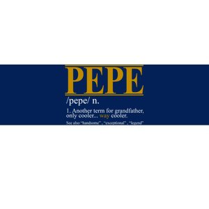 Pepe Fathers Day Gift Grandpa Definition Bumper Sticker