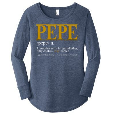 Pepe Fathers Day Gift Grandpa Definition Women's Perfect Tri Tunic Long Sleeve Shirt