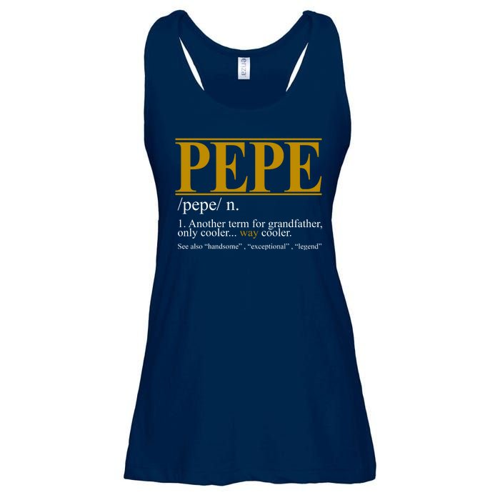 Pepe Fathers Day Gift Grandpa Definition Ladies Essential Flowy Tank