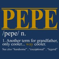 Pepe Fathers Day Gift Grandpa Definition Youth Performance Sprint T-Shirt