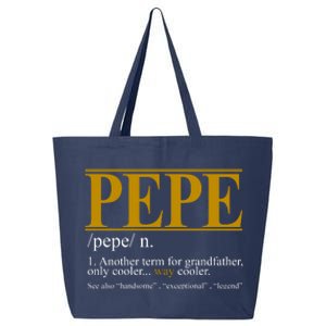 Pepe Fathers Day Gift Grandpa Definition 25L Jumbo Tote