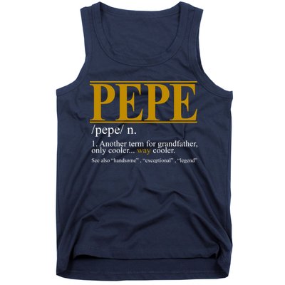 Pepe Fathers Day Gift Grandpa Definition Tank Top