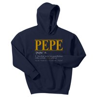 Pepe Fathers Day Gift Grandpa Definition Kids Hoodie