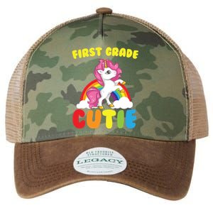 Ph First Day Of School 1St First Grade Cutie Unicorn Gift Cool Gift Legacy Tie Dye Trucker Hat