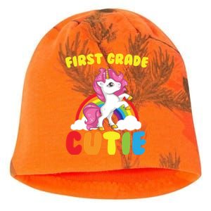 Ph First Day Of School 1St First Grade Cutie Unicorn Gift Cool Gift Kati - Camo Knit Beanie