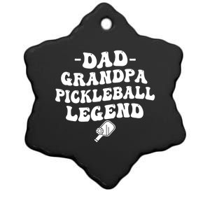 Pickleball Funny Dad Grandpa Pickleball Legend FatherS Day Gift Ceramic Star Ornament