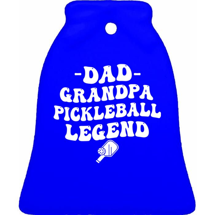 Pickleball Funny Dad Grandpa Pickleball Legend FatherS Day Gift Ceramic Bell Ornament