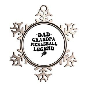 Pickleball Funny Dad Grandpa Pickleball Legend FatherS Day Gift Metallic Star Ornament