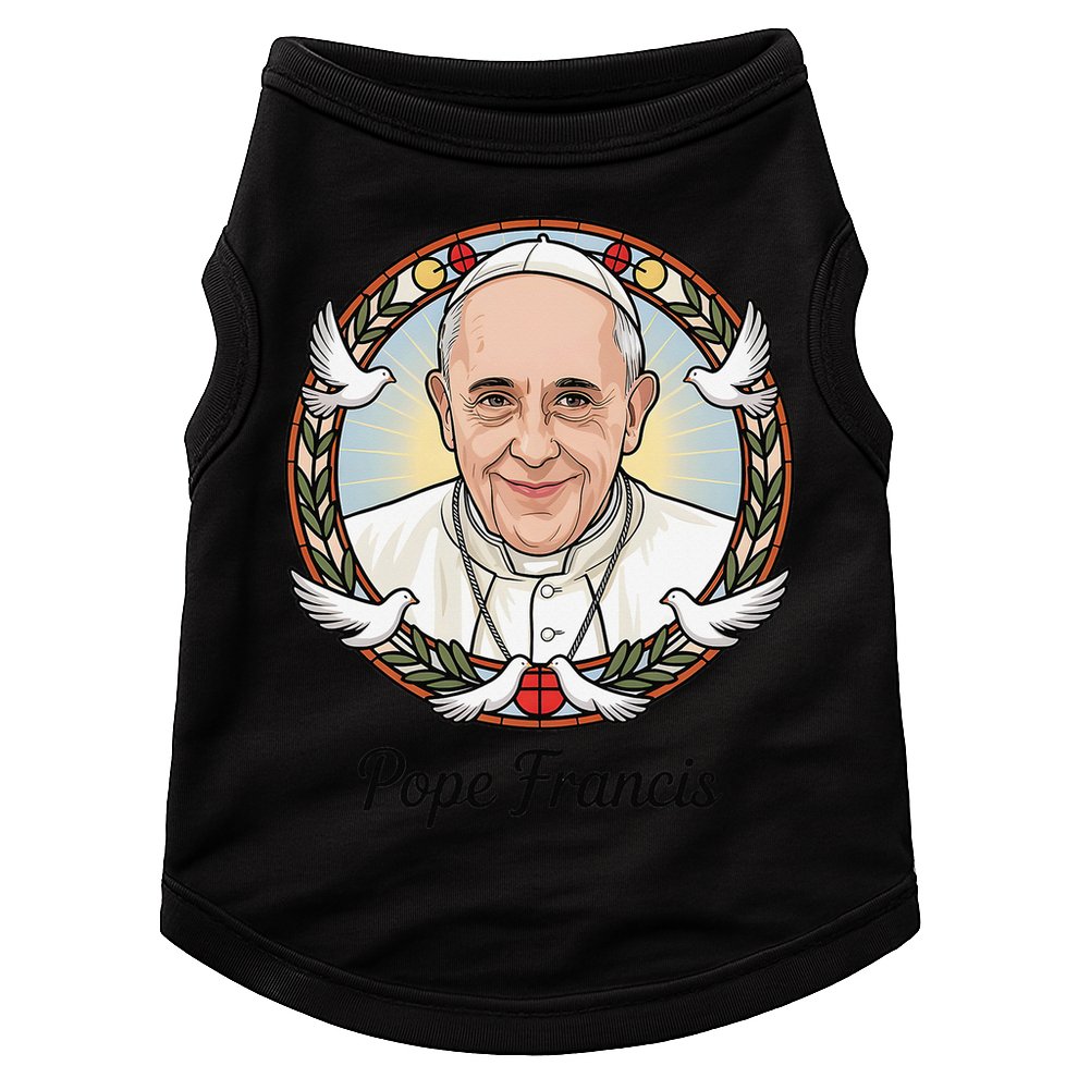 Pope Francis Design Catholic Christian Devotees Souvenir Doggie Tank